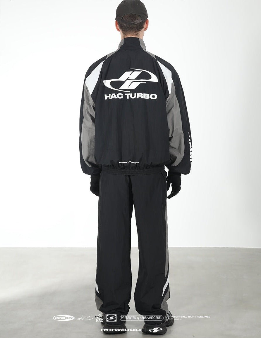 Color - Blocked Racing Adjustable Casual Trousers - COPPING THREADS - Harsh and Cruel