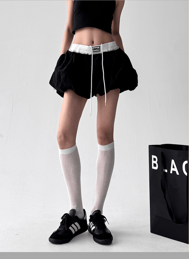 Colorblock Bubble Mini Skirt - COPPING THREADS - CT Select Hover Image