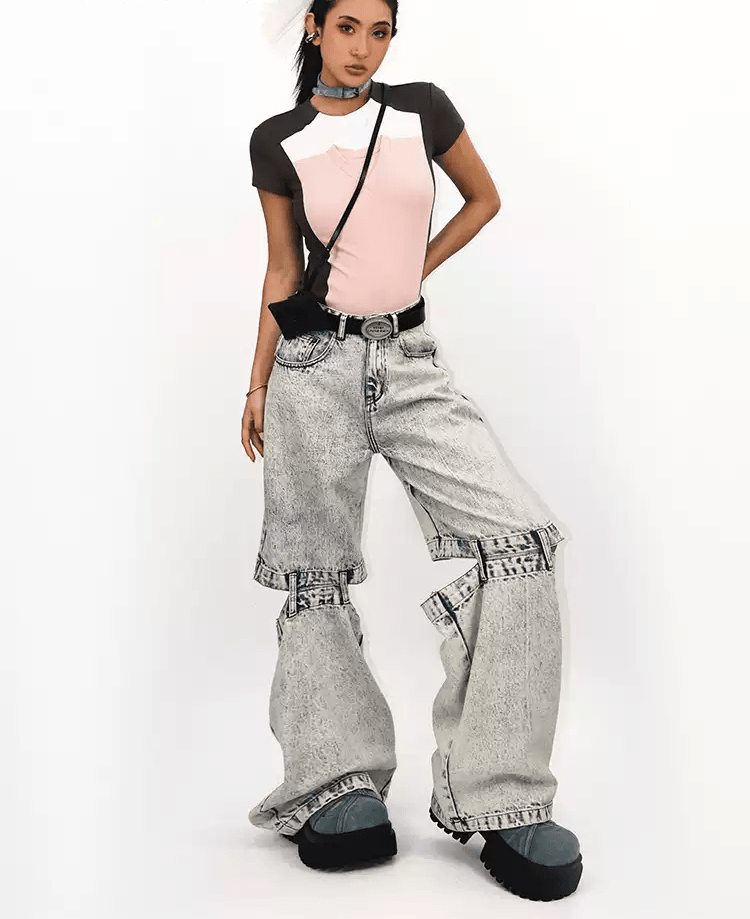 Colorblock Layered - Look Fitted Tee - COPPING THREADS - Yokuku