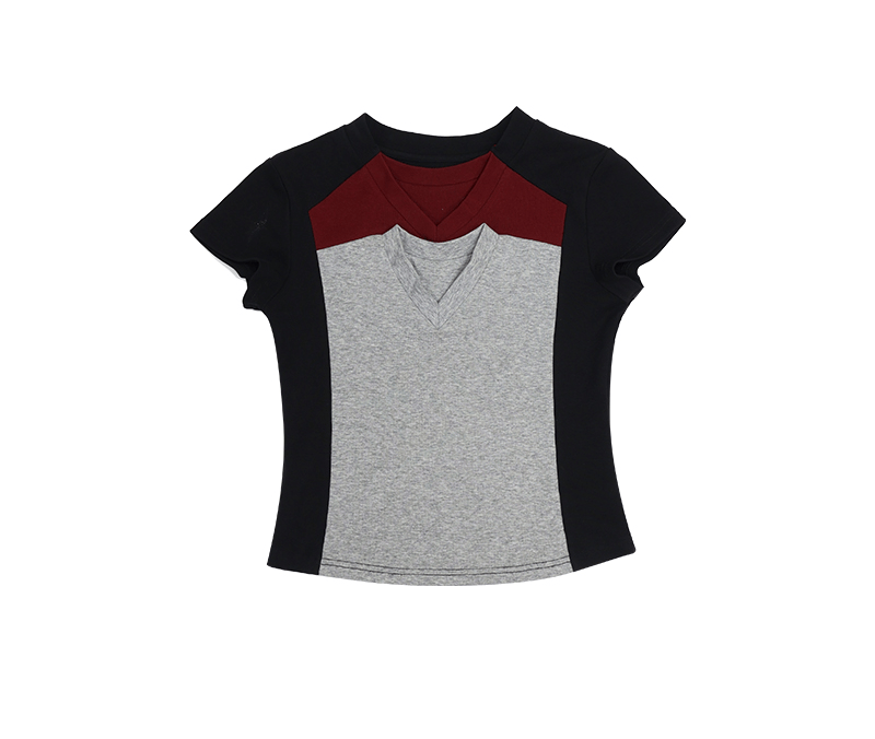 Colorblock Layered - Look Fitted Tee - COPPING THREADS - Yokuku
