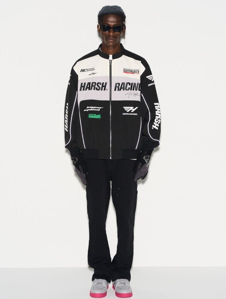 Colorblock Motorcycle Racing Jacket - COPPING THREADS - Harsh and Cruel