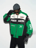 Colorblock Motorcycle Racing Jacket - COPPING THREADS - Harsh and Cruel