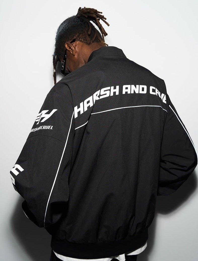 Colorblock Motorcycle Racing Jacket - COPPING THREADS - Harsh and Cruel