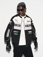 Colorblock Motorcycle Racing Jacket - COPPING THREADS - Harsh and Cruel
