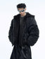 Colorblock Mountain Hawk Faux Fur Trim Hooded Puffer Jacket - COPPING THREADS - ArguE CulturE