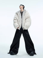 Colorblock Mountain Hawk Faux Fur Trim Hooded Puffer Jacket - COPPING THREADS - ArguE CulturE