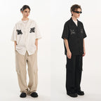 Colorblock Scout Embroidery Oversized Knots Shirt - COPPING THREADS - Harsh and Cruel