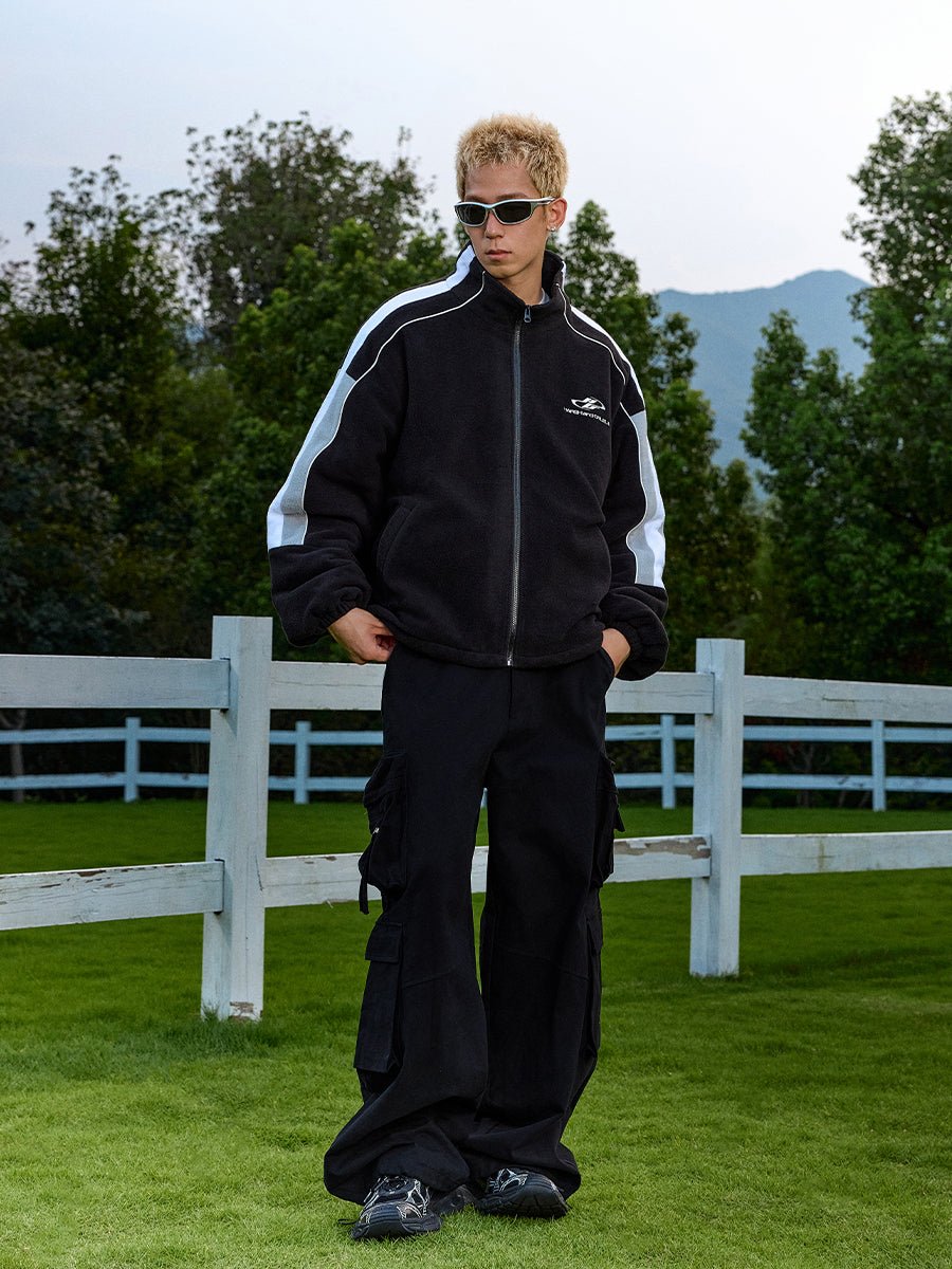 Colorblock Stand Collar Sports Jacket - COPPING THREADS - Harsh and Cruel