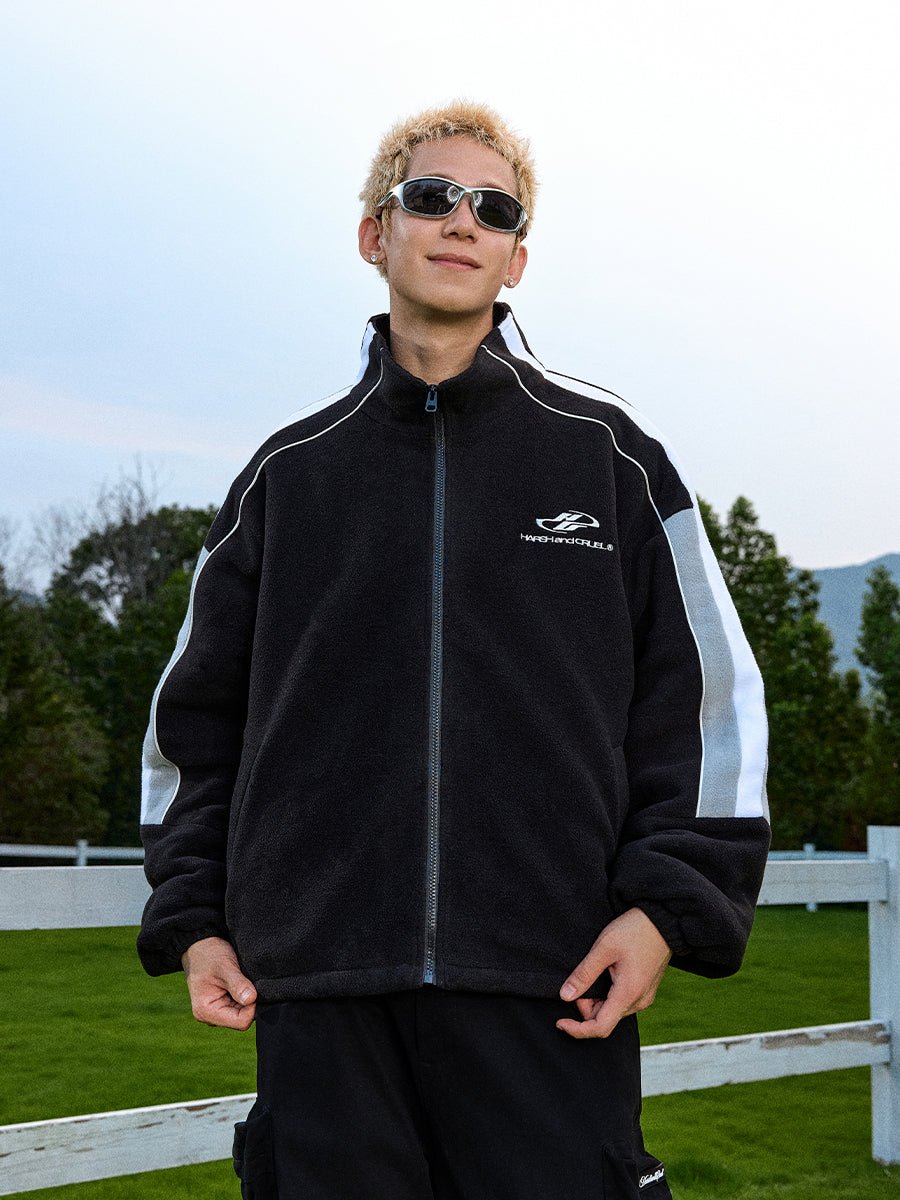 Colorblock Stand Collar Sports Jacket - COPPING THREADS - Harsh and Cruel 메인 이미지