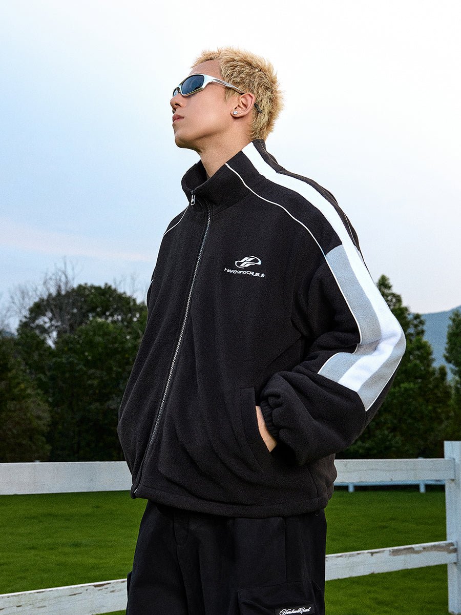 Colorblock Stand Collar Sports Jacket - COPPING THREADS - Harsh and Cruel