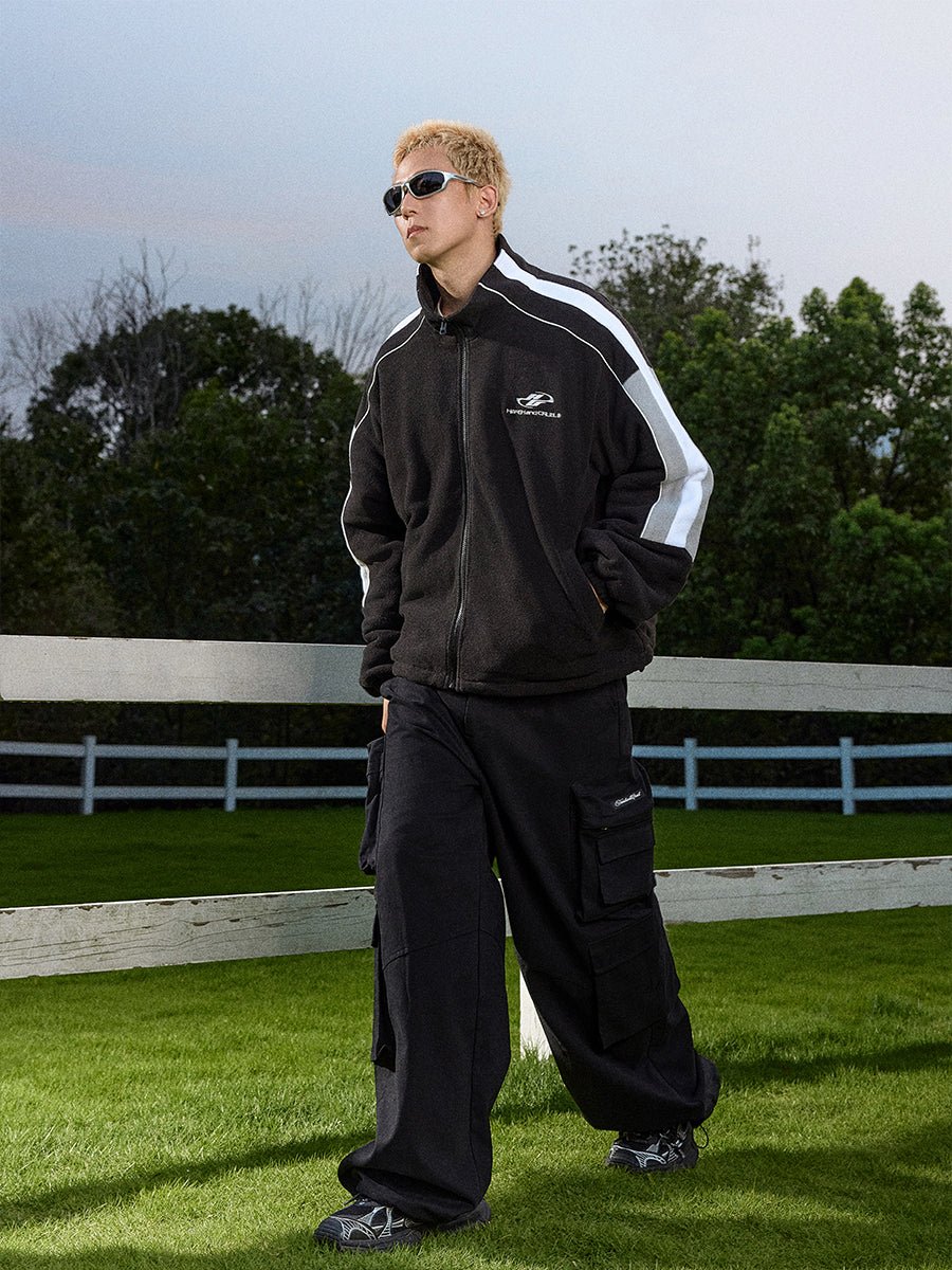 Colorblock Stand Collar Sports Jacket - COPPING THREADS - Harsh and Cruel