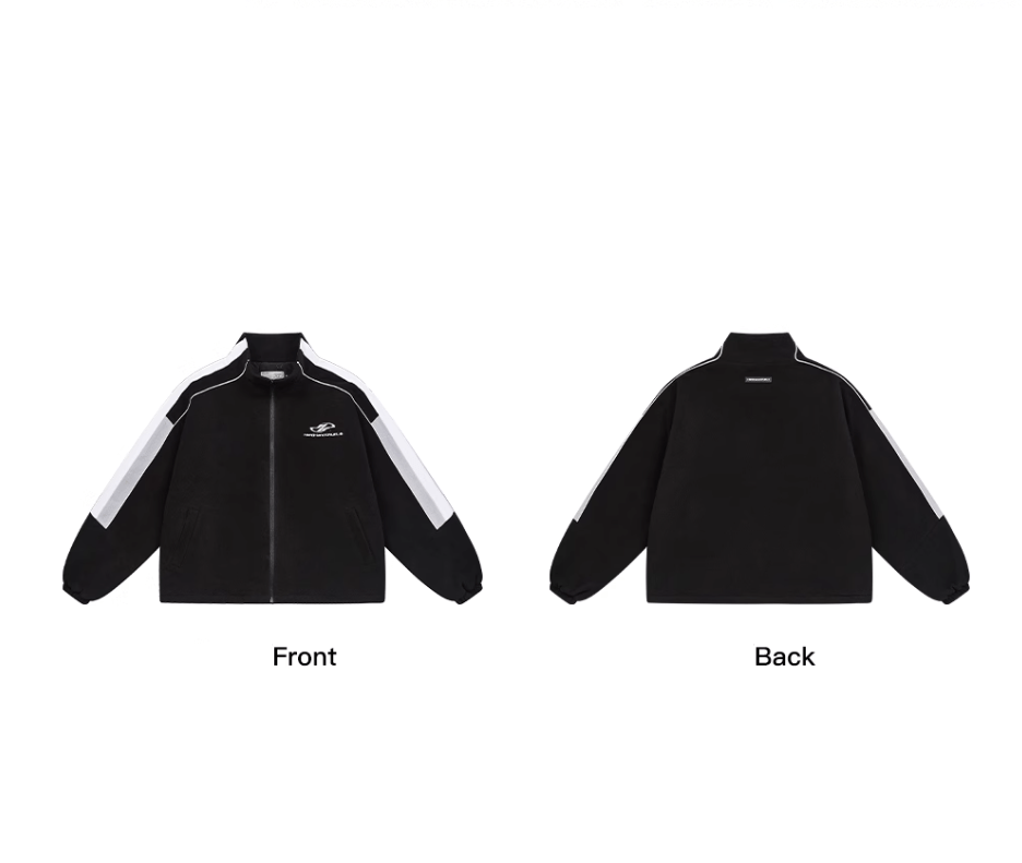 Colorblock Stand Collar Sports Jacket - COPPING THREADS - Harsh and Cruel