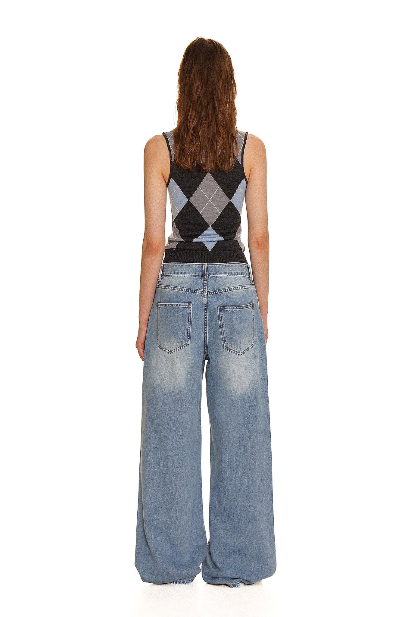 Colorful Rhinestone Lace Trimmed Distressed Denim - COPPING THREADS - MOROMORO