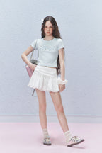 Colorful Rhinestone Letter Embroidered Tee - COPPING THREADS - AYF