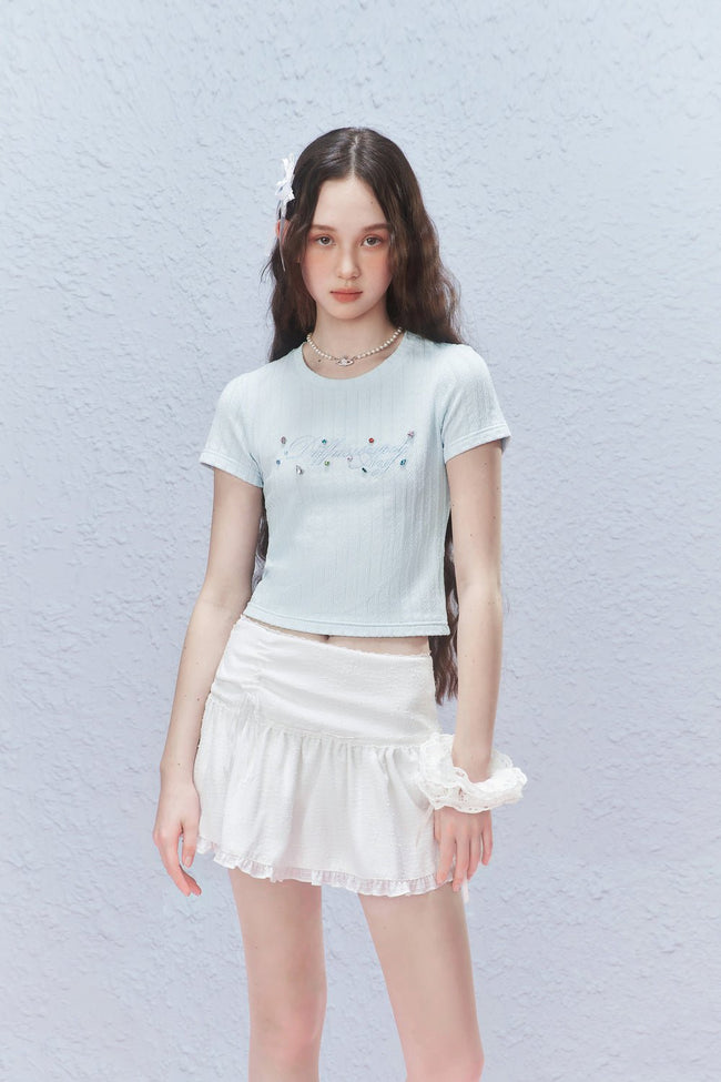 Colorful Rhinestone Letter Embroidered Tee - COPPING THREADS - AYF Hover Image