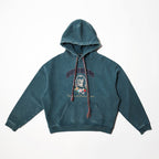 Colorful Yarn Rope Floral Emblem Embroidered Hoodie - COPPING THREADS - MOROMORO