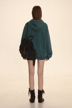 Colorful Yarn Rope Floral Emblem Embroidered Hoodie - COPPING THREADS - MOROMORO