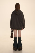 Colorful Yarn Rope Floral Emblem Embroidered Hoodie - COPPING THREADS - MOROMORO