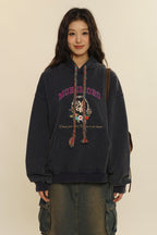 Colorful Yarn Rope Floral Emblem Embroidered Hoodie - COPPING THREADS - MOROMORO