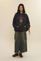 Colorful Yarn Rope Floral Emblem Embroidered Hoodie - COPPING THREADS - MOROMORO