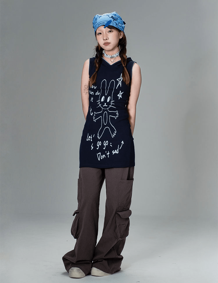 Confident Rabbit Sleeveless Mini Dress - COPPING THREADS - CT Coquette