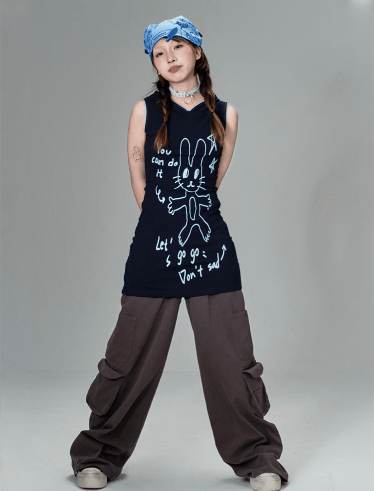 Confident Rabbit Sleeveless Mini Dress - COPPING THREADS - CT Coquette