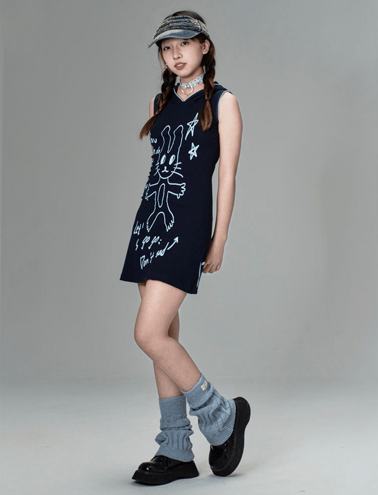 Confident Rabbit Sleeveless Mini Dress - COPPING THREADS - CT Coquette