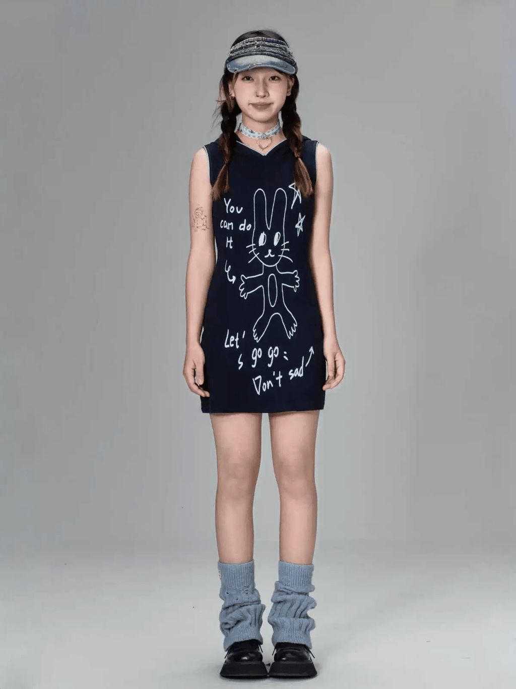Confident Rabbit Sleeveless Mini Dress - COPPING THREADS - CT Coquette