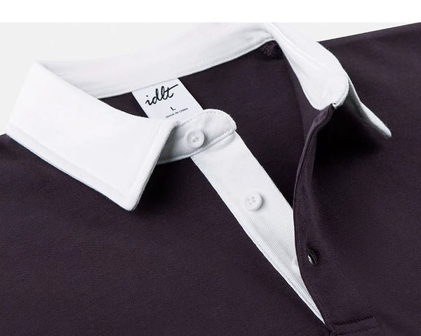 Contrast-Collar Banded-Hem Polo - COPPING THREADS - IDLT