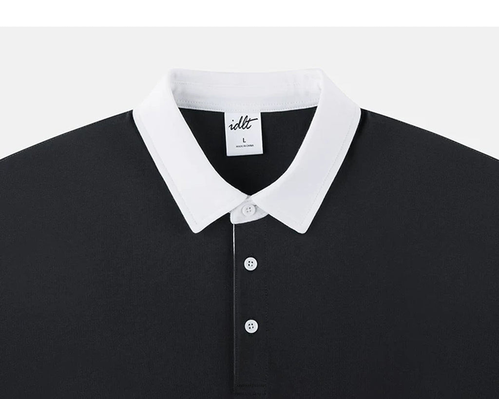 Contrast-Collar Banded-Hem Polo - COPPING THREADS - IDLT