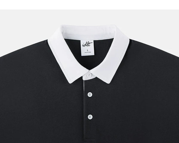 Contrast-Collar Banded-Hem Polo - COPPING THREADS - IDLT