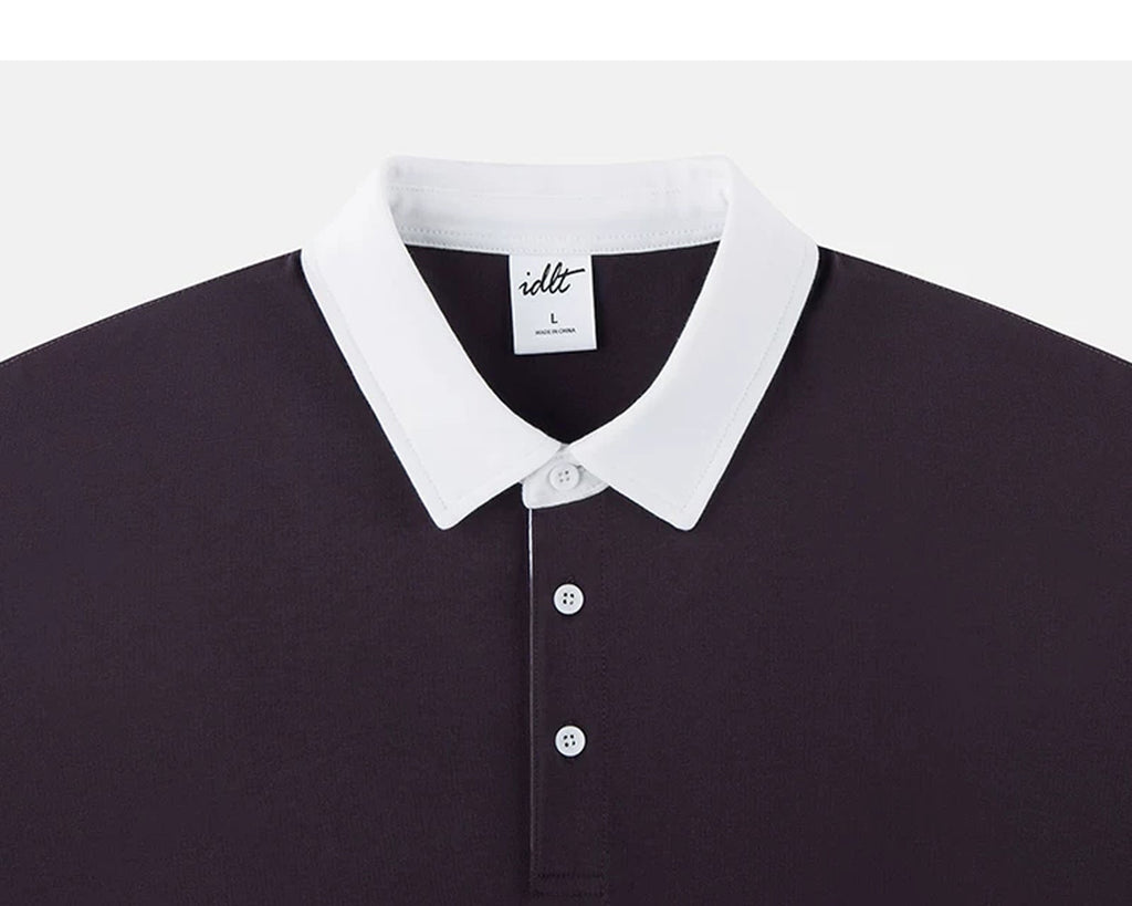 Contrast-Collar Banded-Hem Polo - COPPING THREADS - IDLT