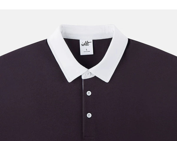 Contrast-Collar Banded-Hem Polo - COPPING THREADS - IDLT