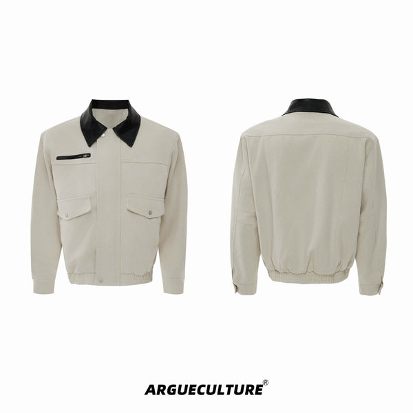 Contrast-Collar Utility-Pocket Jacket - COPPING THREADS - Argue Culture