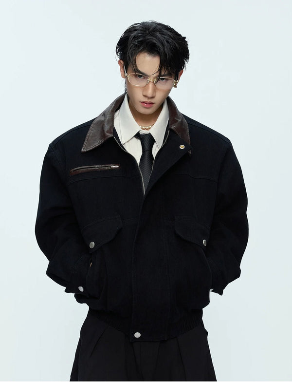 Contrast-Collar Utility-Pocket Jacket - COPPING THREADS - Argue Culture