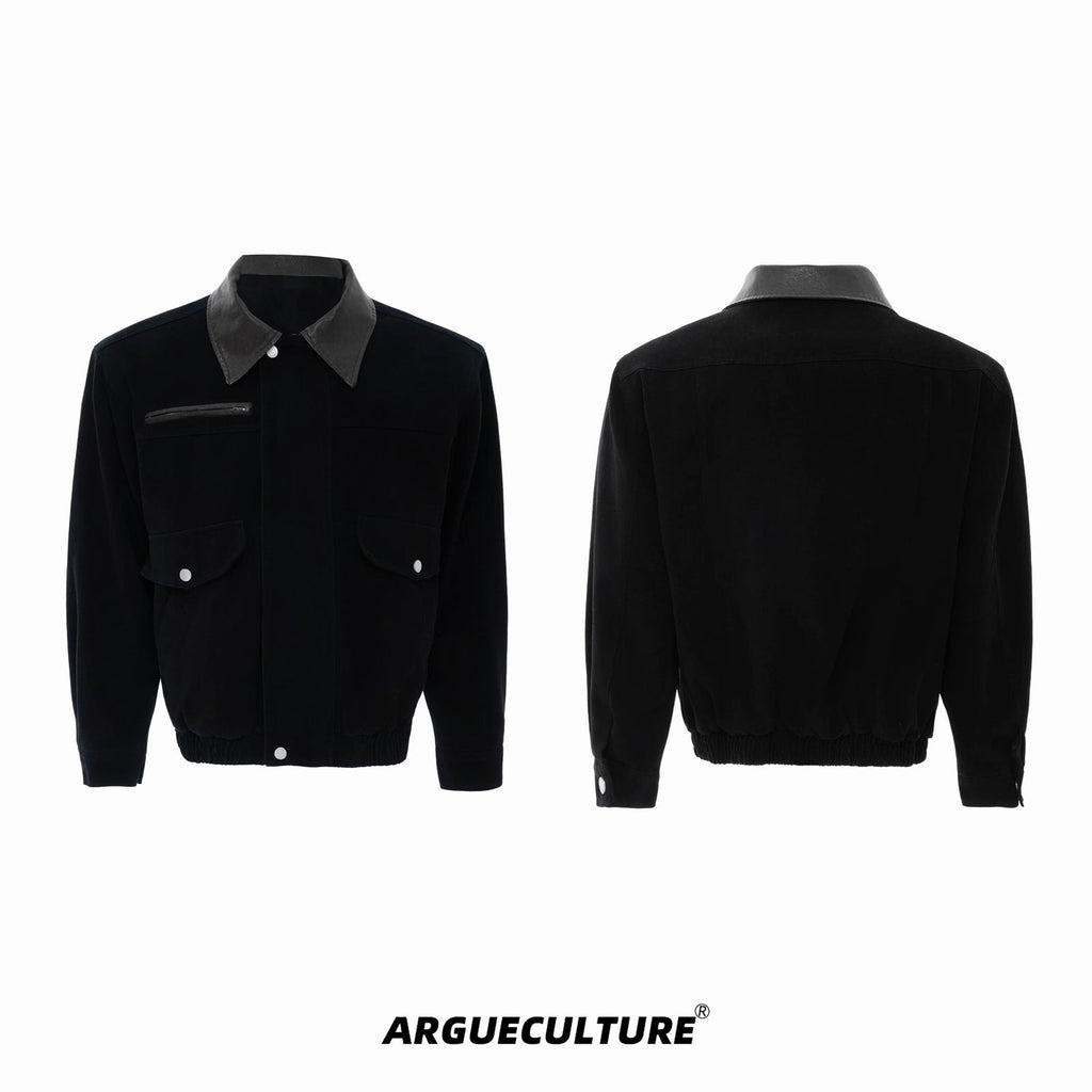Contrast-Collar Utility-Pocket Jacket - COPPING THREADS - Argue Culture