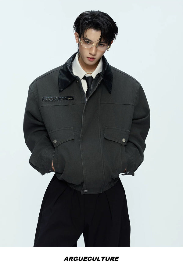 Contrast-Collar Utility-Pocket Jacket - COPPING THREADS - Argue Culture