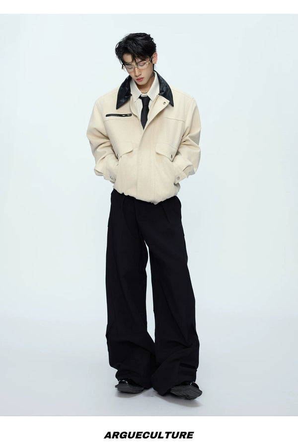 Contrast-Collar Utility-Pocket Jacket - COPPING THREADS - Argue Culture