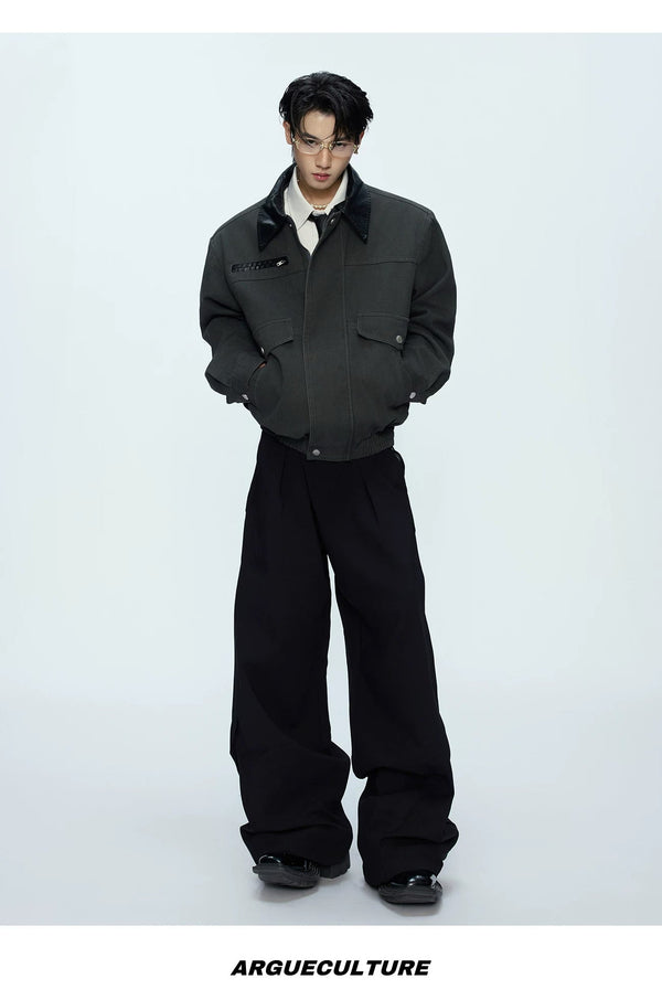 Contrast-Collar Utility-Pocket Jacket - COPPING THREADS - Argue Culture