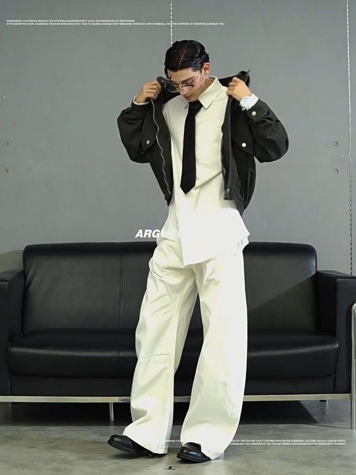 Contrast-Collar Utility-Pocket Jacket - COPPING THREADS - Argue Culture