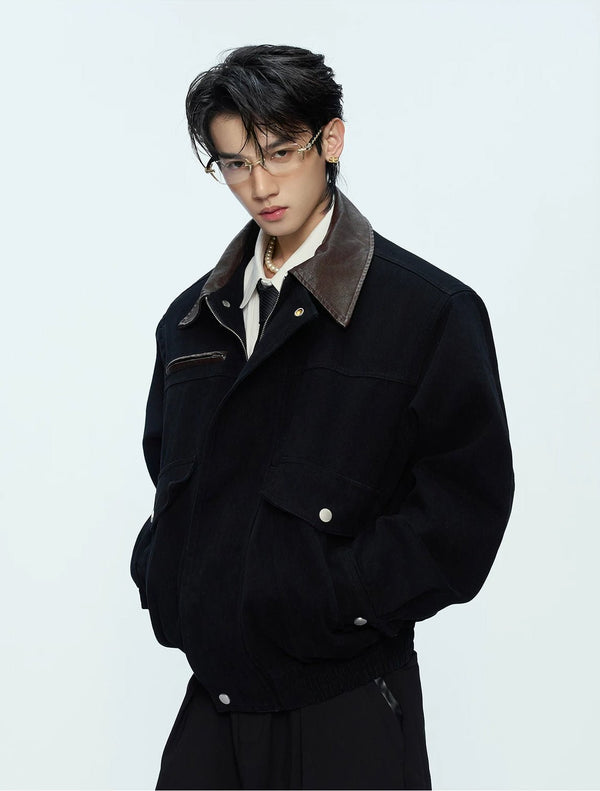 Contrast-Collar Utility-Pocket Jacket - COPPING THREADS - Argue Culture