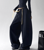 Contrast Drawstring Fleece Wide - Leg Sweatpants - COPPING THREADS - CT Select