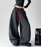 Contrast Drawstring Fleece Wide - Leg Sweatpants - COPPING THREADS - CT Select