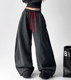Contrast Drawstring Fleece Wide - Leg Sweatpants - COPPING THREADS - CT Select