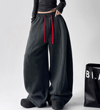 Contrast Drawstring Fleece Wide - Leg Sweatpants - COPPING THREADS - CT Select