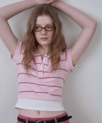 Contrast - Layered Fitted Stripe Tee - COPPING THREADS - CHICISLAND