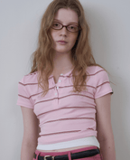 Contrast - Layered Fitted Stripe Tee - COPPING THREADS - CHICISLAND