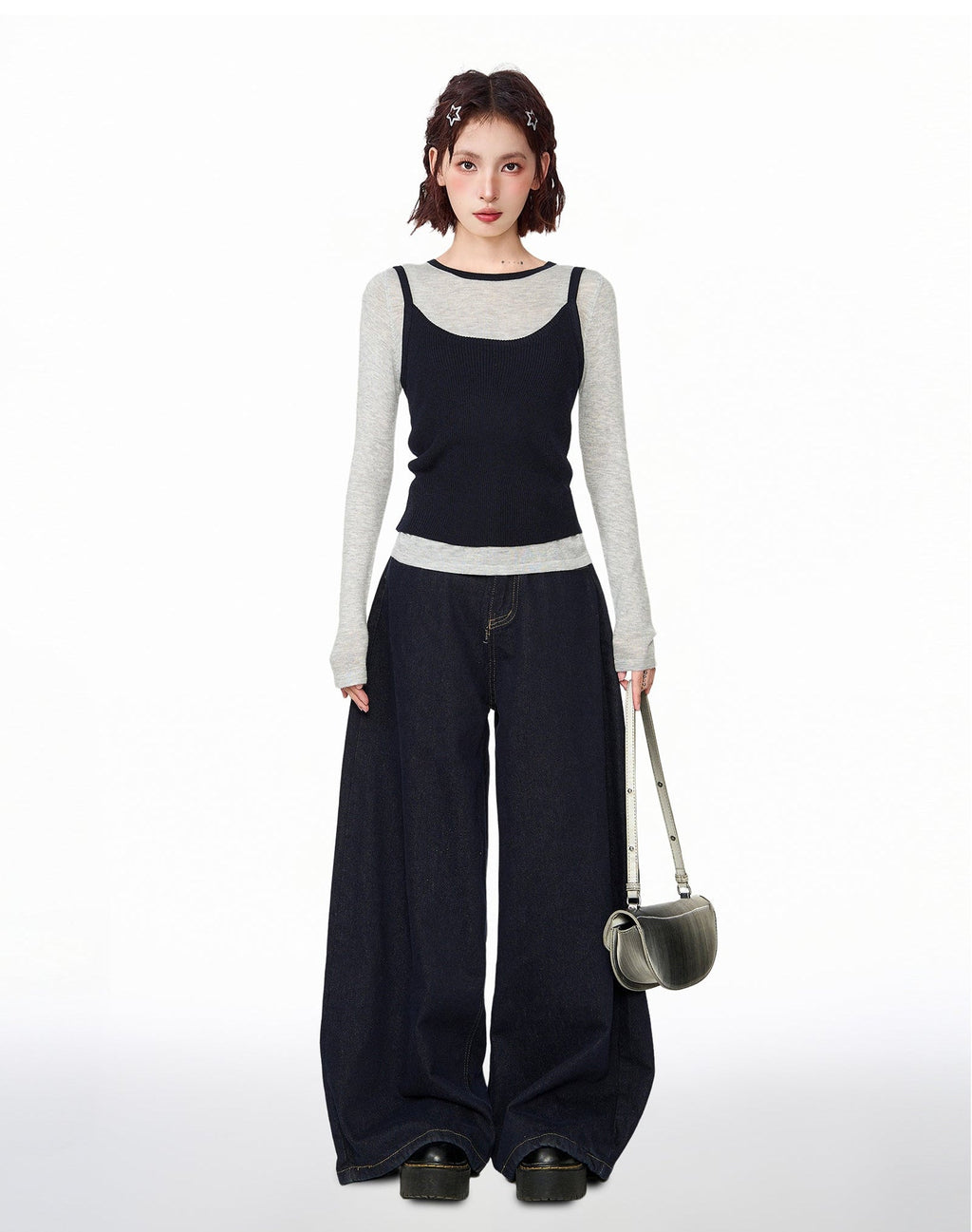 Contrast Layered Knit Top - COPPING THREADS - CT Select