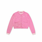 Contrast Layered Look Shell Button Knit Cardigan - COPPING THREADS - MOROMORO