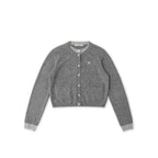 Contrast Layered Look Shell Button Knit Cardigan - COPPING THREADS - MOROMORO